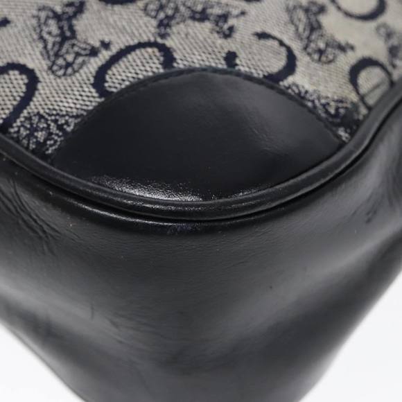 CELINE C Sulky Shoulder Bag Canvas Navy Gold Auth fm3869 - Picture 15 of 16